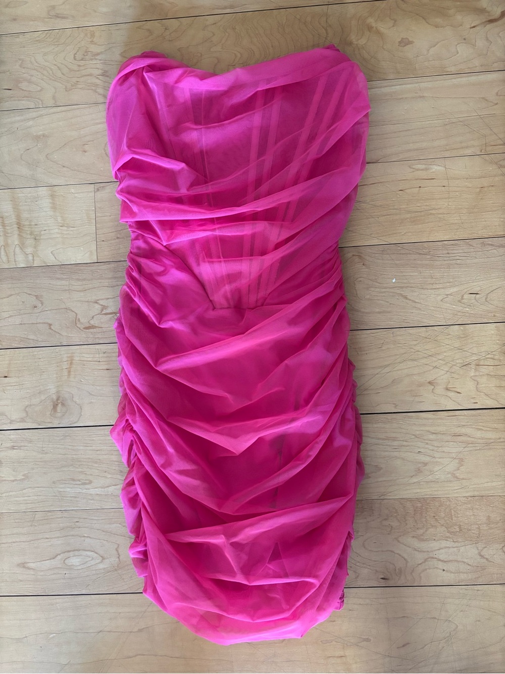 superdown Strapless Hot Pink Party Dress